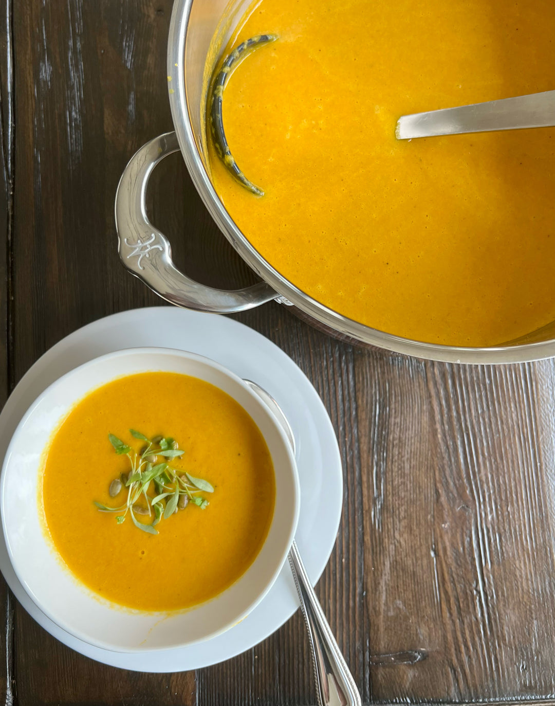 Curried Carrot Ginger Soup with Coconut Milk