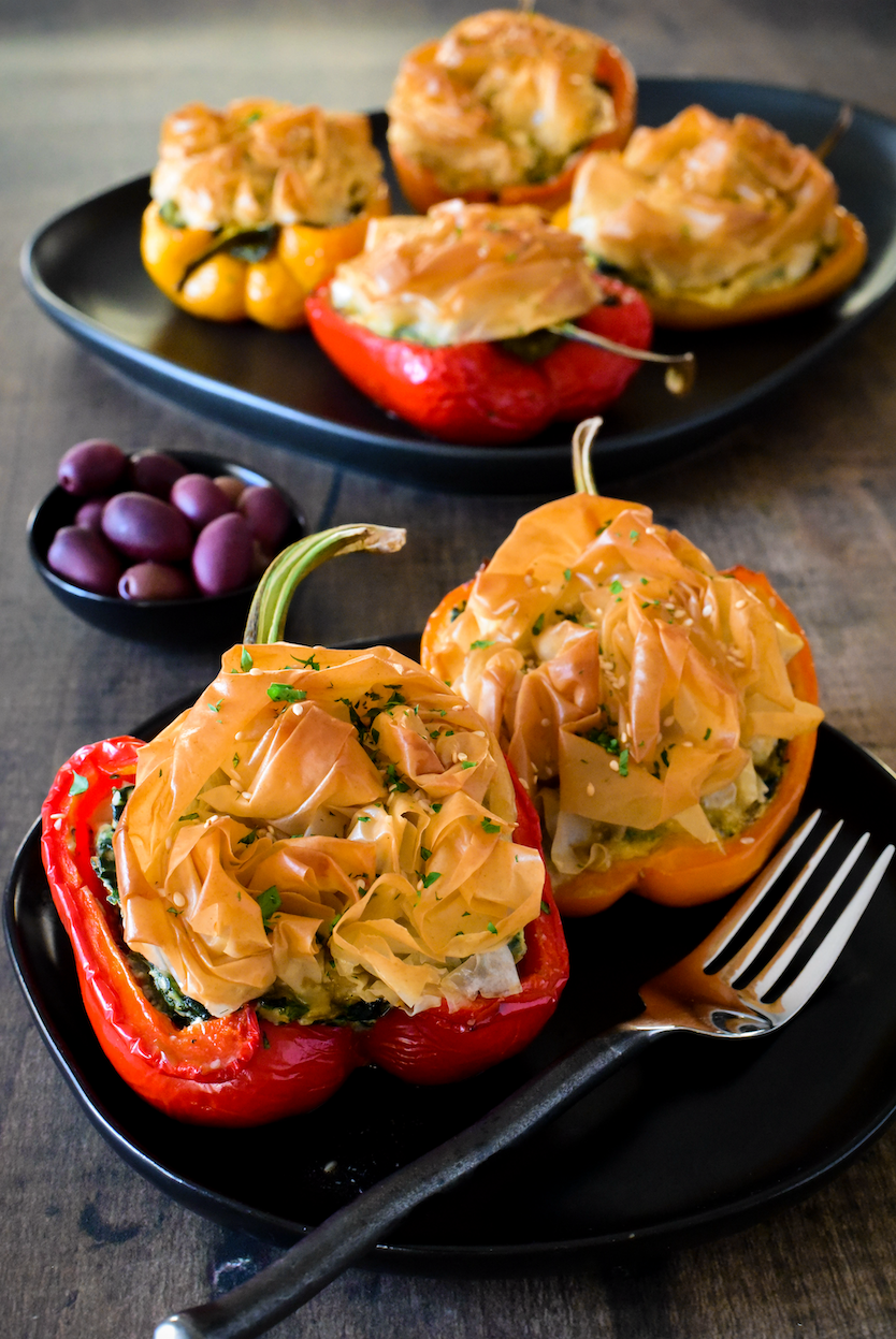 Spanakopita Stuffed Peppers