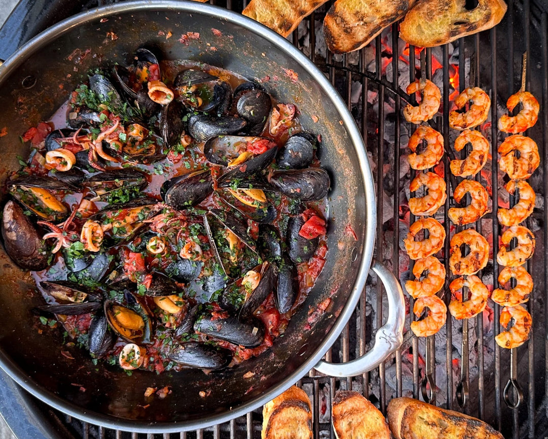 Spicy 'Nduja Seafood in Tomato Broth