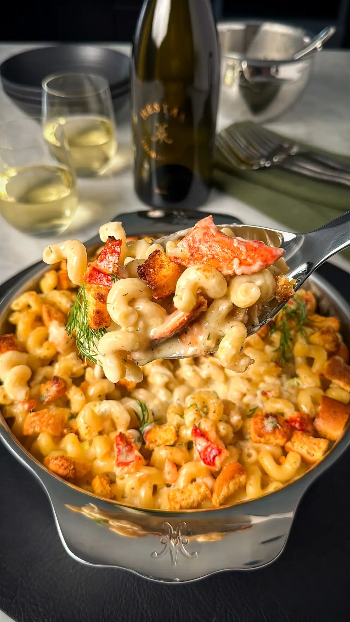 Lobster Roll Mac and Cheese with Brioche Crumb
