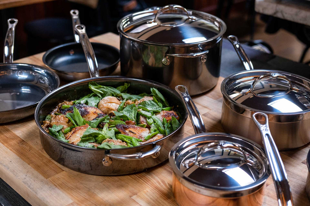 Braised Chicken, Mushroom and Snap Pea Risotto - Hestan Culinary
