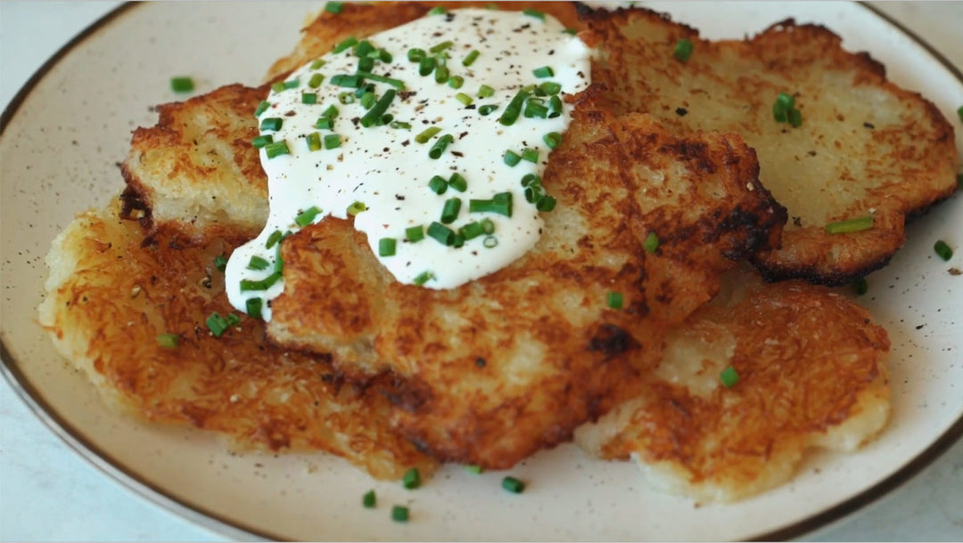 Draniki – Crispy Potato Pancakes - Hestan Culinary