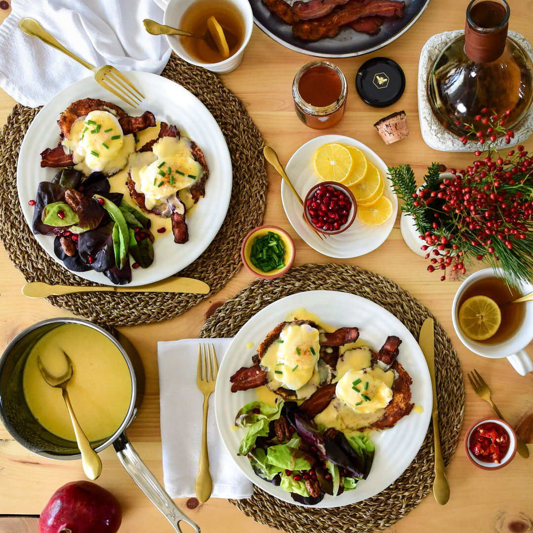 Eggs Benedict on Potato Pancakes - Hestan Culinary