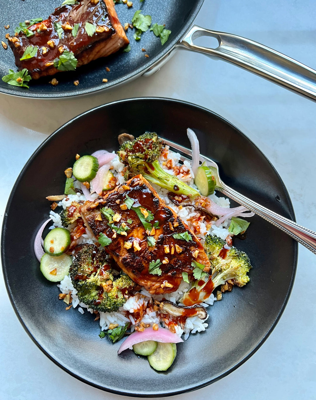 Sweet & Spicy Salmon Bowls