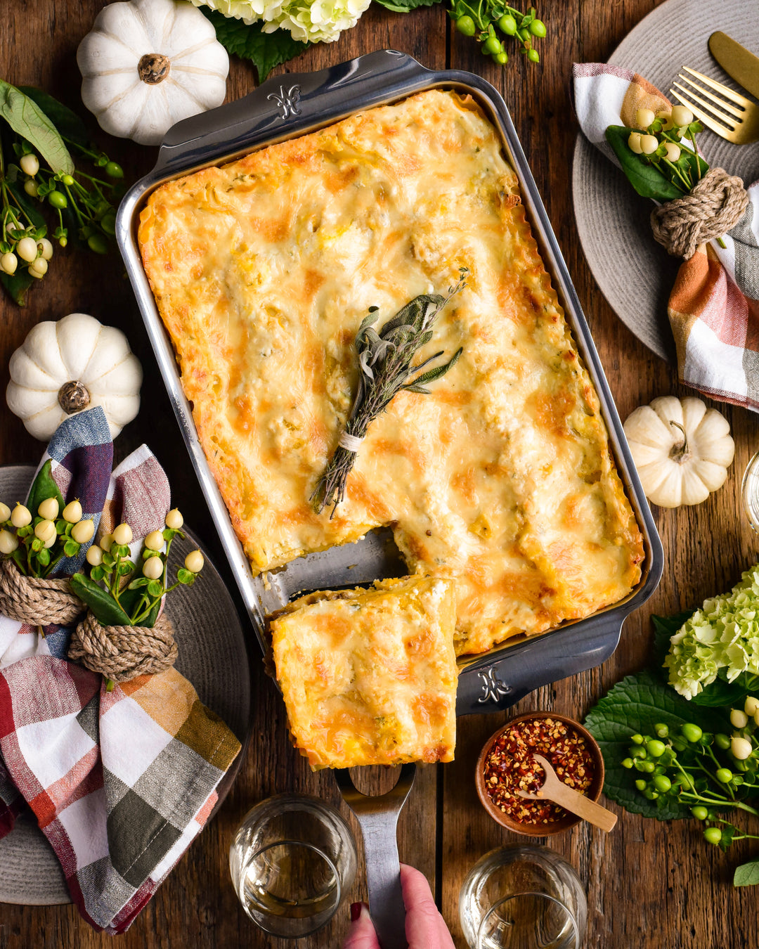 Butternut Squash and Turkey Sausage Lasagna