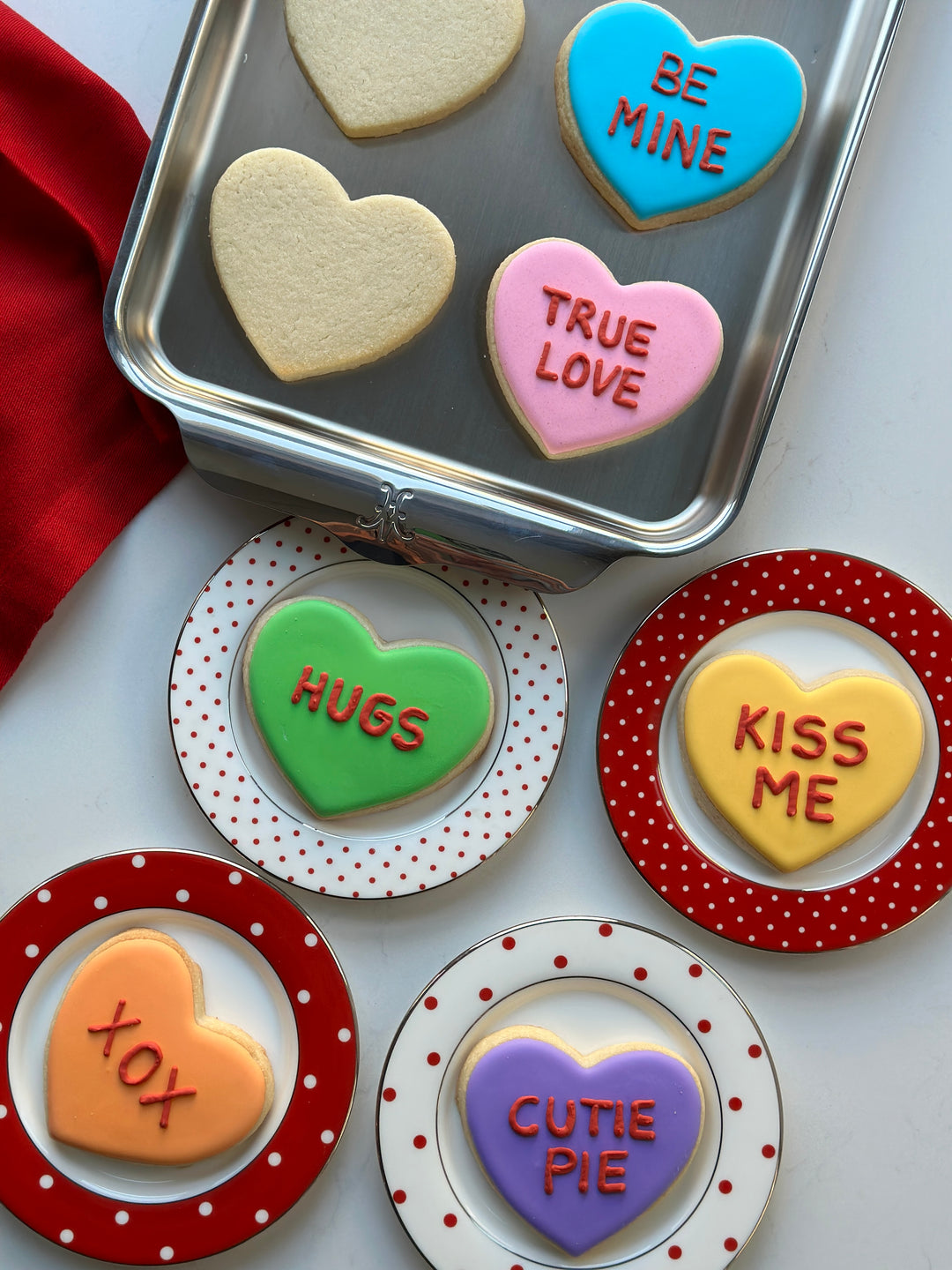 Love Note Frosted Heart Cookies