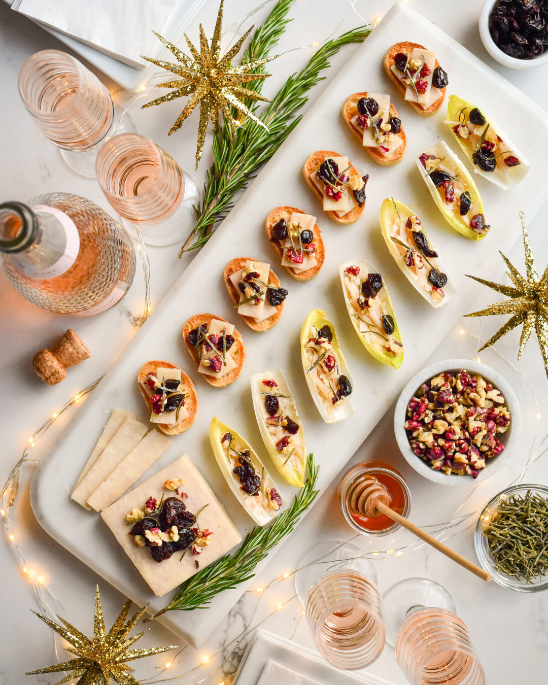 Red Wine Cheddar Crostini & Endive Boats - Hestan Culinary