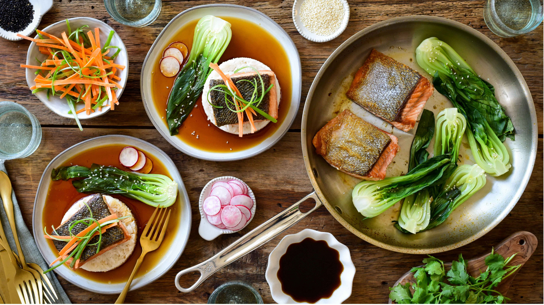 Salmon with Ponzu Sauce