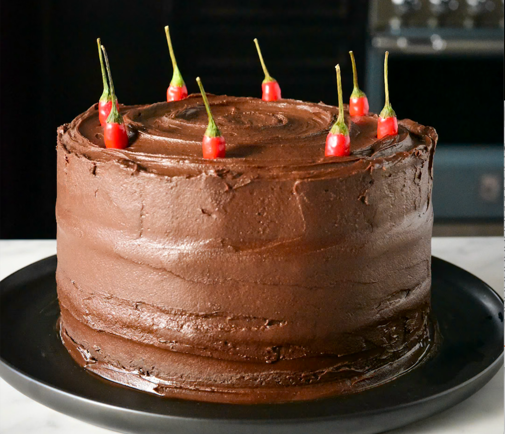 Spicy Chocolate Cake with Chilies