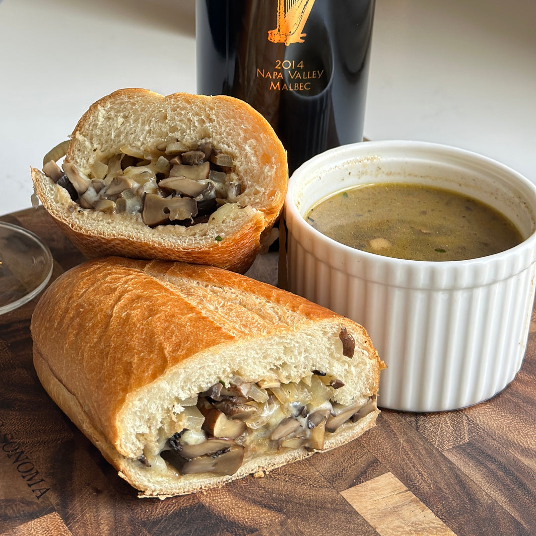 Mushroom French Dip Sandwiches