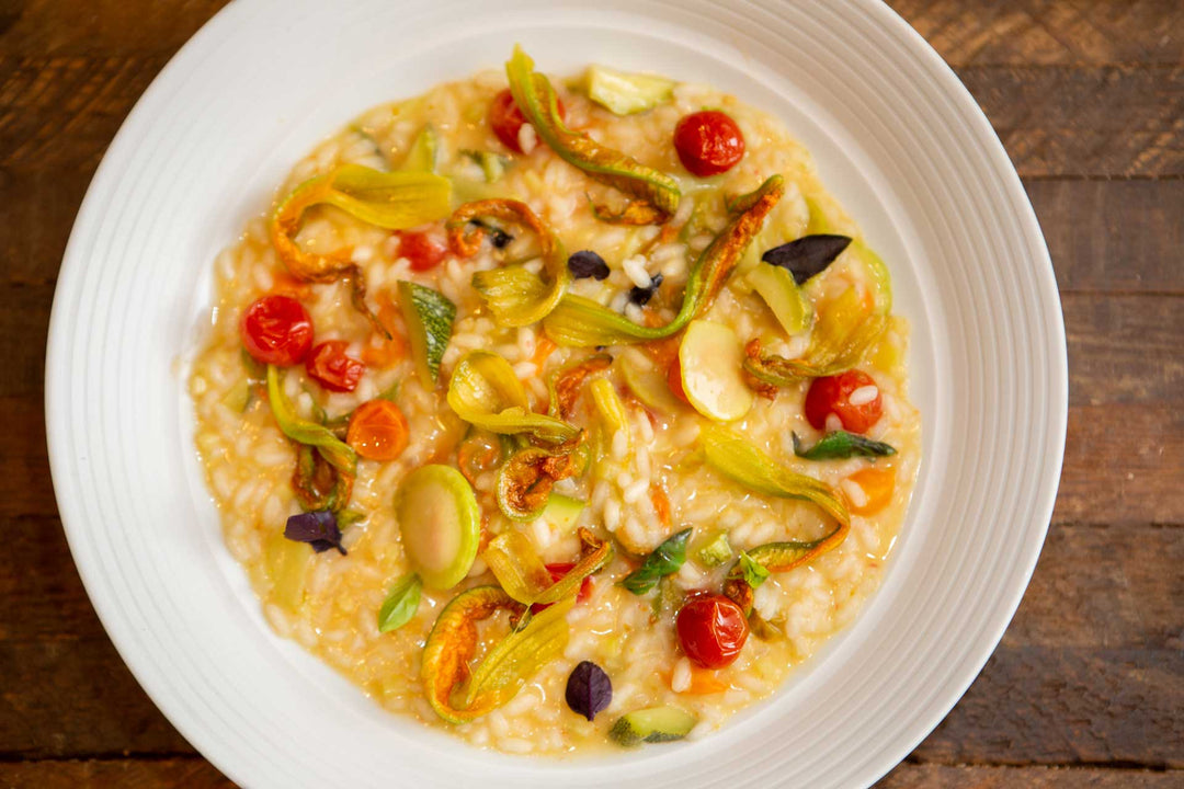 Squash Blossom Risotto - Hestan Culinary
