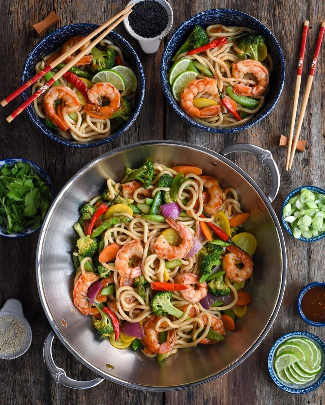 stainless steel wok