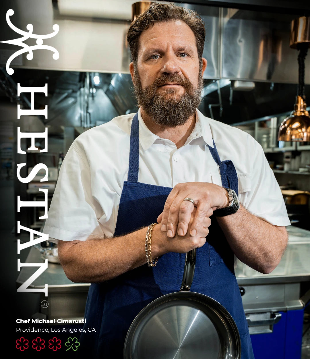 Michael Cimarusti with Hestan NanoBond titanium cookware
