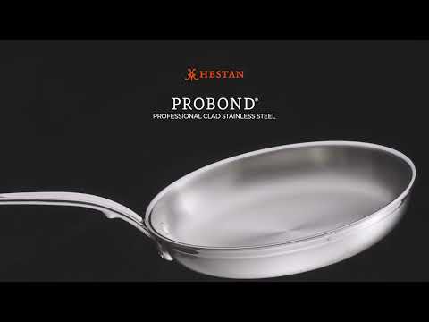 Brushed Clad Stainless Steel Wok with Dome Lid, 14-Inch